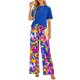 thumbnail image 1 of Conjunto de pantalones PRETTYGARDEN para mujer, verano 2025, estampado floral, 1 of 9