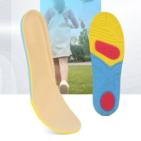 

LeKY 2Pcs Children Non-Slip Sweat-Absorbent Sports Insoles Breathable Soft Shoe Pads
