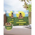 thumbnail image 6 of Pack of 2 Outdoor Pillow Covers, Happy Groundhog Day Funny Groundhog Waterproof Square Throw Pillowcase Cushion Decorative Pillow Covers for Couch Patio Tent, 16x16 in, 6 of 6