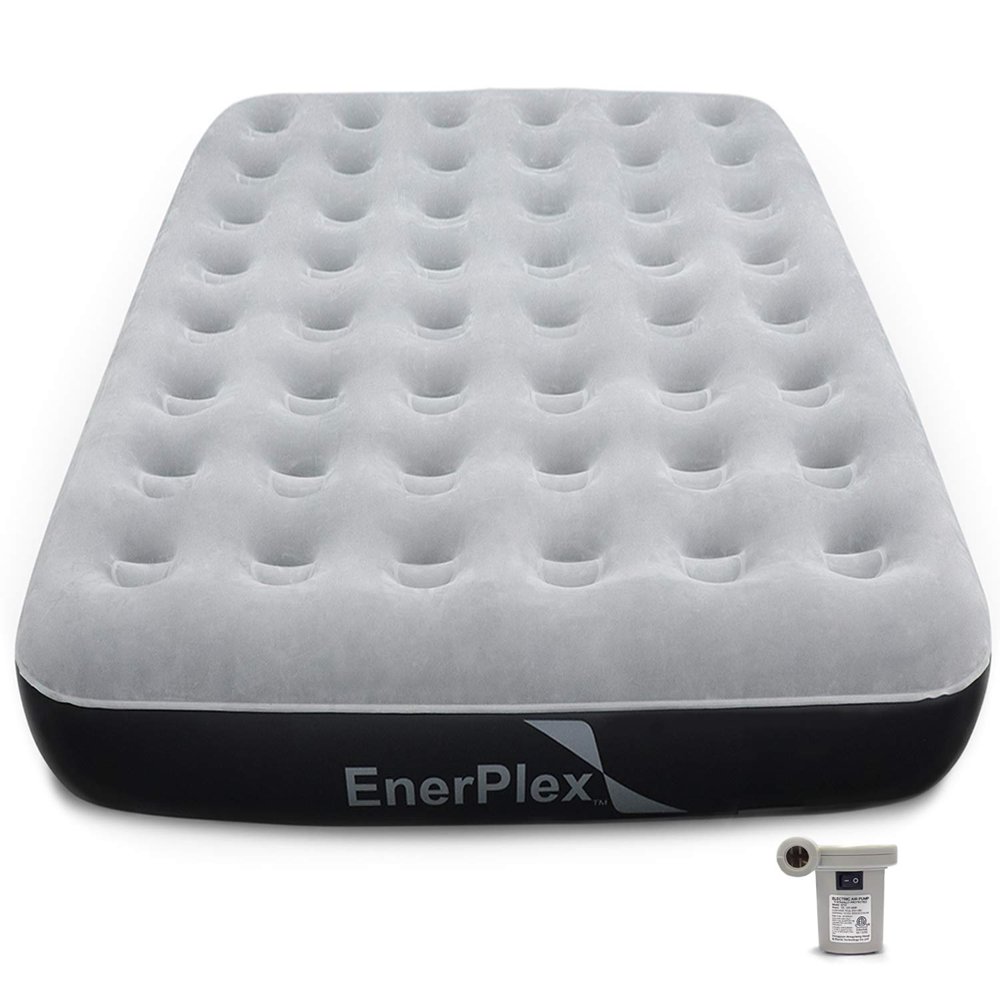 EnerPlex NeverLeak Camping Series Queen Camping Airbed with High Speed