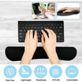 thumbnail image 5 of Reposamuñecas para teclado, alfombrilla para ratón, almohadillas de soporte para muñeca para teclado y ratón, almohadilla ergonómica de espuma viscoelástica, color negro, 5 of 5