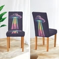 thumbnail image 3 of Yayeee 2 Pack Dining Chair Covers Stretch Parson Chairs Slipcovers Seat Protector, Purple UFO, 3 of 6
