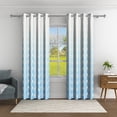 thumbnail image 3 of Aofoto Wavy Curtains for Living Room,Room Darkening Curtains,2 Panels, Blue,52x84 inches, 3 of 5