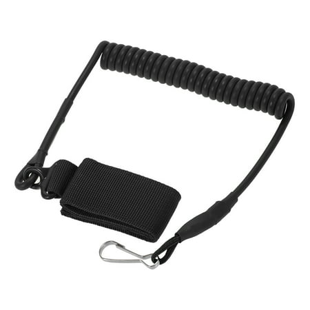 Adjustable Tactical Spring Pistol Lanyard Coiled Wire Secure Sling Strap Outdoor Combat (Best Gun In Combat Arms)