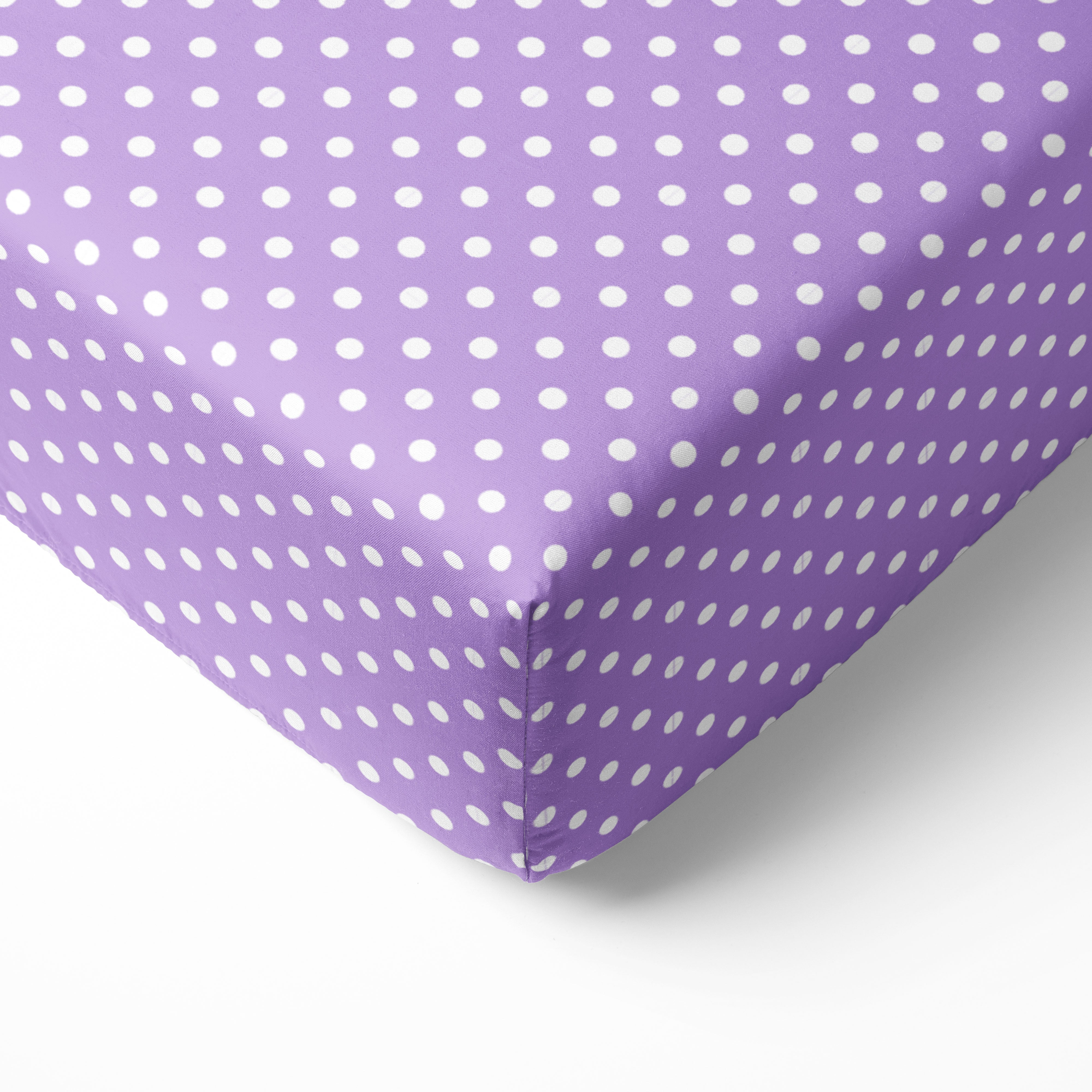 Bacati - Pin Dots Purple Toddler Bedding/Sheet Set 100% Cotton Percale