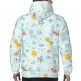 thumbnail image 7 of Fotbe Men's Hoodie with Space With Dino Astronauts Pattern - Kangaroo Pocket Pullover Hooded Sweatshirt, Perfect for Daily Wear, Travel, and Home-Medium, 7 of 7