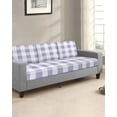 thumbnail image 2 of Purple Plaid Sofa Couch Cushion Covers Washable, Removable Stretchable Sectional Couch Covers, Spring Summer Farmhouse Buffalo Checkered Slipcovers for L & T Shape Sofa Protector S Size 3 pcs, 2 of 7