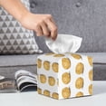thumbnail image 4 of Leather Tissue Box Cover Square - Potato Pattern cartoon Waterproof Tissue Box Holder Paper Case Organizer Dispenser for Modern Home Office Room Home Bathroom Decor, 4 of 7