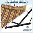 thumbnail image 3 of Memoryfield Double Hammock with Stand & Pillow, 450 lb Capacity, Balance Rope, Outdoor Patio Backyard, Yellow, 3 of 8