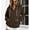 Brown, variant on Qulqfy Hoodies for Women Soft Lightweight Winter Fall Sky Blue Hooded Casual Drawstring Zip Up Long Sleeve Loose Track Jackets with Pockets S