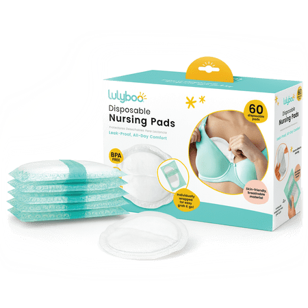 LulyBoo Disposable Nursing Pads, White, 60 Count