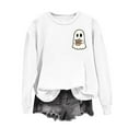 thumbnail image 5 of Craaazy Shirts For Women Cute Ghost Graphic Print Pullover Crewneck Casual Sweatshirt Gifts, 5 of 7