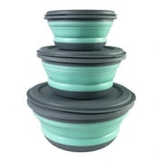 3pcs Silicone Folding Bowls, Collapsible Storage Bowls With Lids, Foldable Expandable Bowls For Food Water Feeding, Portable Travel Outdoor Camping Essentials