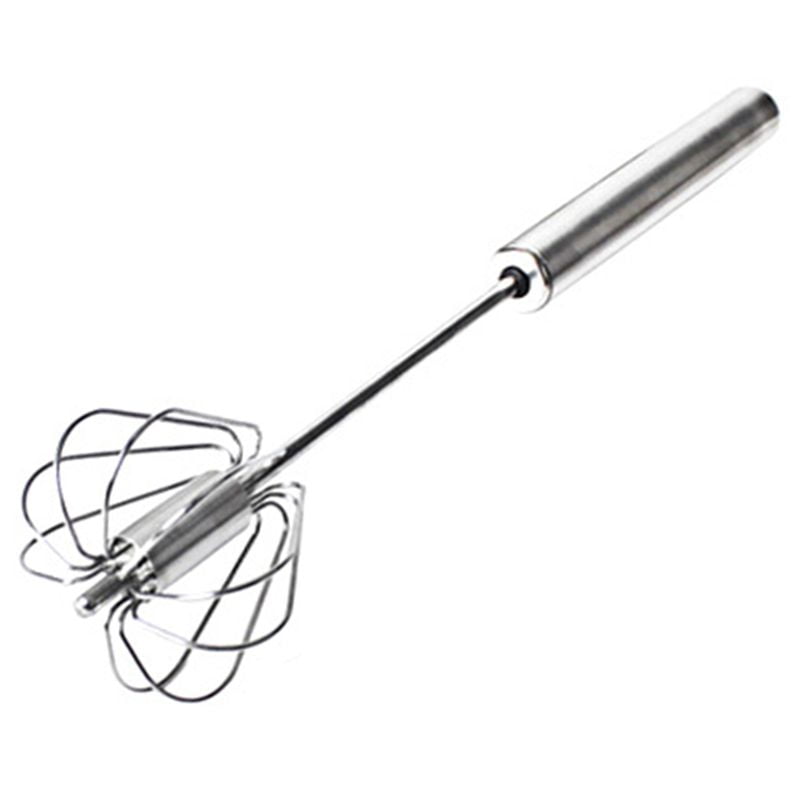 Easy Whisk Semi Automatic Stainless Whisks Hand Push Egg Beater Whip Milk Mixer