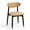 Kahki, variant on DyFun Dining Chair Set of 4, Upholstered Wooden Dining Chairs with Curved Back, Modern Fabric Kitchen Side Chairs