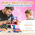 thumbnail image 6 of Strictly Briks Classic Big Briks Baseplate 15 X 10.5 Large Building Brick Baseplate 100 Compatible With All Major Brands Large Pegs For Toddlers Single White Flat Bottom Base Plate, 6 of 7