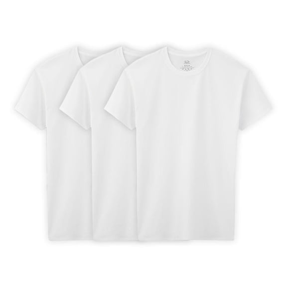 Playera Fruit of the Loom para Niño, Algodón Sustentable, Blanco, 3 Piezas, Talla CH