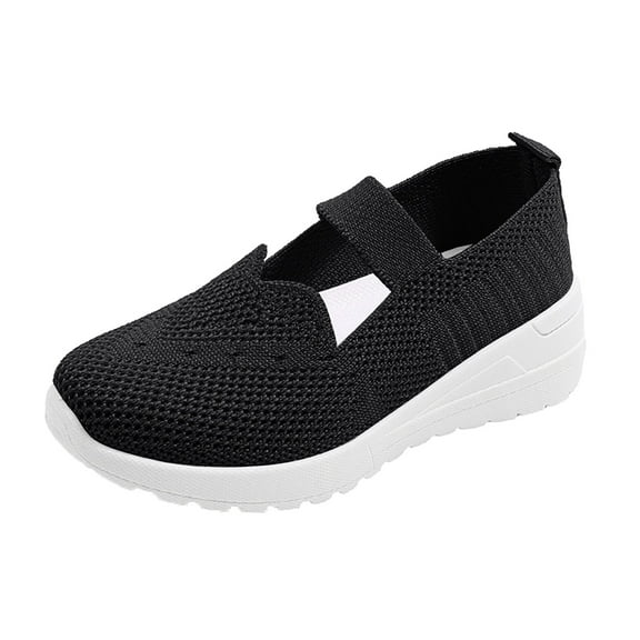 mgoYE Toddler Girls Sneakers Unisex-Child Leather Lightweight Breathable Knit Athletic Running Sneakers for Kids Running Shoes Kids|Black 2.5