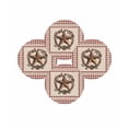 thumbnail image 7 of 13 Inch Round Placemats Set of 4, Western Texas Star Vintage Non Slip Heat Insulation PP Table Mats, Rustic Wreath Red Beige Plaid Washable Place Mats for Kitchen Dining Party Table Decor, 7 of 7