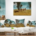 thumbnail image 3 of Designart African Elephants Panorama - African Throw Pillow - 16x16, 3 of 4