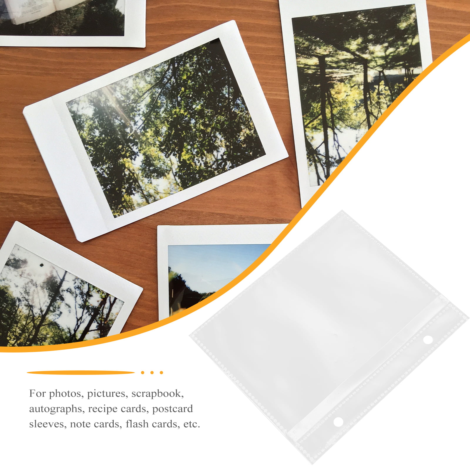 50 Sheets Clear Photo Sleeves Photo Album Page Blinder Photo Sleeves Postcard  Sleeves 