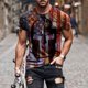 thumbnail image 2 of Soldier - playera de manga corta para hombre, diseño patriótico de la bandera americana, 4 de julio 06-Multicolor XL 06-Multicolor XL Xishao ropa, 2 of 2