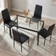 thumbnail image 3 of Mesa de Comedor Rectangular de 120x60cm - Para 4-6 Personas, Con Tablero de Vidrio Templado HOMEMAKE FURNITURE  Moderno Minimalista, 3 of 6