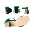 thumbnail image 2 of Perphy High Block Heel Buckle Ankle Strap Sandals for Women Green 8, 2 of 6