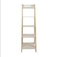 thumbnail image 3 of Jela Solid Wood Split 5 Shelf Ladder Bookcase - Natural Legs-White Shelves, 3 of 8