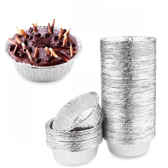 ACDANC 2026 New 100Pack 2.5 Inch Small Pie Pans,Disposable Mini Pie Tins,Aluminum Pie Pans for Baking,Storing and Reheating,Pot Pies,Tarts and Quiche,For Parties,Picnics,Homemade Desserts,Catering