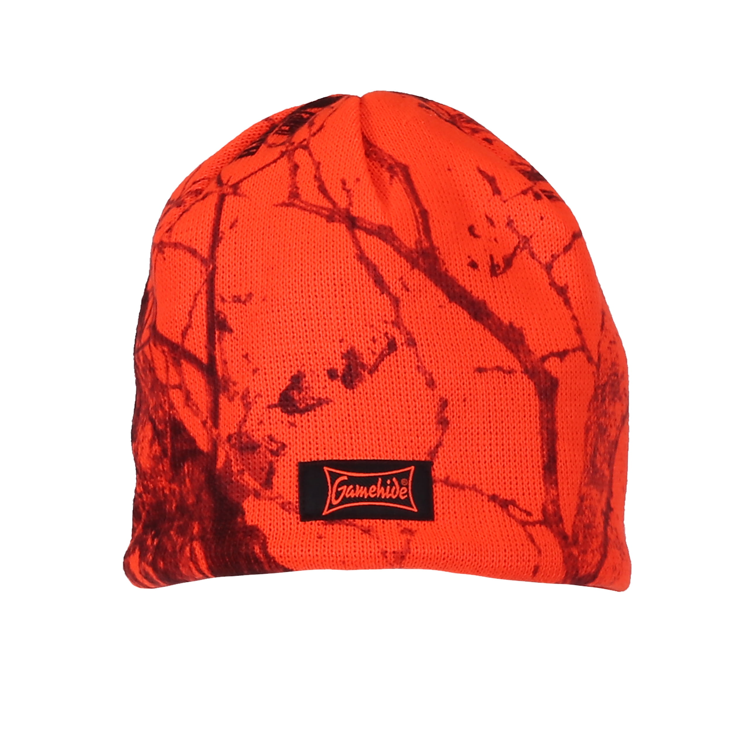 Gamehide Hat Skull Cap Fleece Lined Insulated Blaze Orange Camo Os