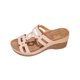 thumbnail image 1 of Sandalias de Cuña Negras para las Mujeres Reticular Corte Boca de Pescado Pie Abierto Zapatillas Sueltas Gruesas Primavera Verano, 1 of 9