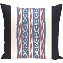 Simply Daisy 16" x 16" Ikat Ribbon Stripes Outdoor Pillow, Blue (1 count)
