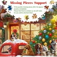 thumbnail image 2 of Casse-Tête de Noël de 1000 Pcs pour Adultes et Adolescents, Casse-Tête de Chien de Noël, Jeu Familial, Cadeau pour Adultes et Enfants, Non Encadré., Multicolore, 2 of 8