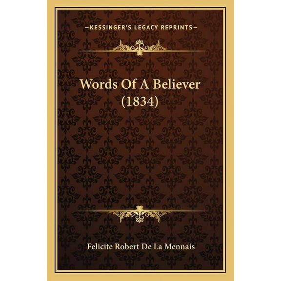 Words Of A Believer (1834) (Paperback)