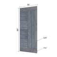 thumbnail image 3 of L Series 36in. X 84in. Dark Gray Finished DIY Solid Wood Sliding Barn Door With Hardware Kit - Assembly Required, 3 of 4