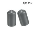 thumbnail image 2 of Uxcell Rubber End Caps Vinyl Round End Cap Cover Screw Thread Protectors for Screw 200Pcs Dark Grey 5.5mm, 2 of 6