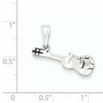 thumbnail image 2 of Beautiful Sterling Silver Antiqued Guitar Charm, 2 of 2