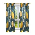 thumbnail image 7 of Yayeee Window Curtains Set of 2 for Living Room Light Filtering 63"x42", Green Lemons, 7 of 7