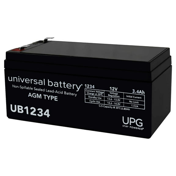 12V 3.4AH SLA Battery Replacement for Doorking 6400 Swing Gate Operator