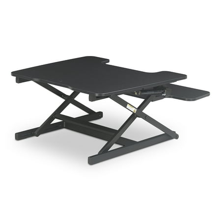 True Seating - Ergo Height Adjustable Standing Desk Converter, Small - Black