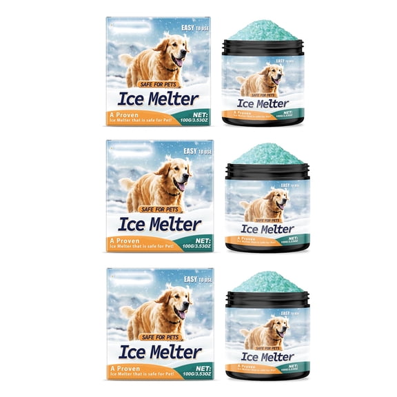 Cadancy Pet Safe Ice Melt for Driveway Sidewalk, Non-Toxic Snow Melting Crystals, Eco-Friendly Fast Acting Paw Protector De-Icer, Home Outdoor Safe Concrete Lawn Vegetation