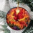 thumbnail image 2 of Phoenix Christmas Ornament, Custom Name Ceramic Ornament, Stained Glass Hanging Ornament, Christmas Tree Ornaments, Christmas Decoration, Holiday Ornament, 2 of 5