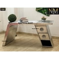 thumbnail image 2 of NauticalMart Aviator Wing Desk Aluminium Table Home Office Aviator Furniture Decor (Two Drawer, 60 Inches), 2 of 5