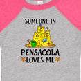 thumbnail image 4 of Inktastic Someone in Pensacola Loves Me Beach Vacation Boys or Girls Baby Bodysuit, 4 of 5
