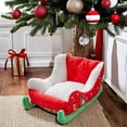 thumbnail image 4 of Christmas Sleigh Dog Bed, Red Christmas Cat Bed, Soft Plush Pet Bed, 4 of 5