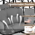 thumbnail image 3 of PNKKODW Double Egg Swing Chair for 2 Person with Stand, UV Resistant Cushion, for Indoor/Outdoor Patio - Black, 3 of 7