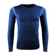 thumbnail image 4 of Fall Shirts for Men Men Fashion Elastic Slim Breathable Thermal Underwear Mesh Sweatshirt Top Blouse, 4 of 7