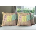 thumbnail image 6 of Ambesonne Live Laugh Love Throw Pillow Cover 4 Pack, Notes on the Board, 16", Multicolor, 6 of 7