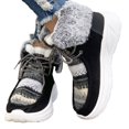 thumbnail image 3 of EKVAHL Women's Winter Snow Boots, Lace‑Up Wide Width Platform Booties, Warm Walking Boots for Outdoor Cold‑Day Errands Black, 3 of 5
